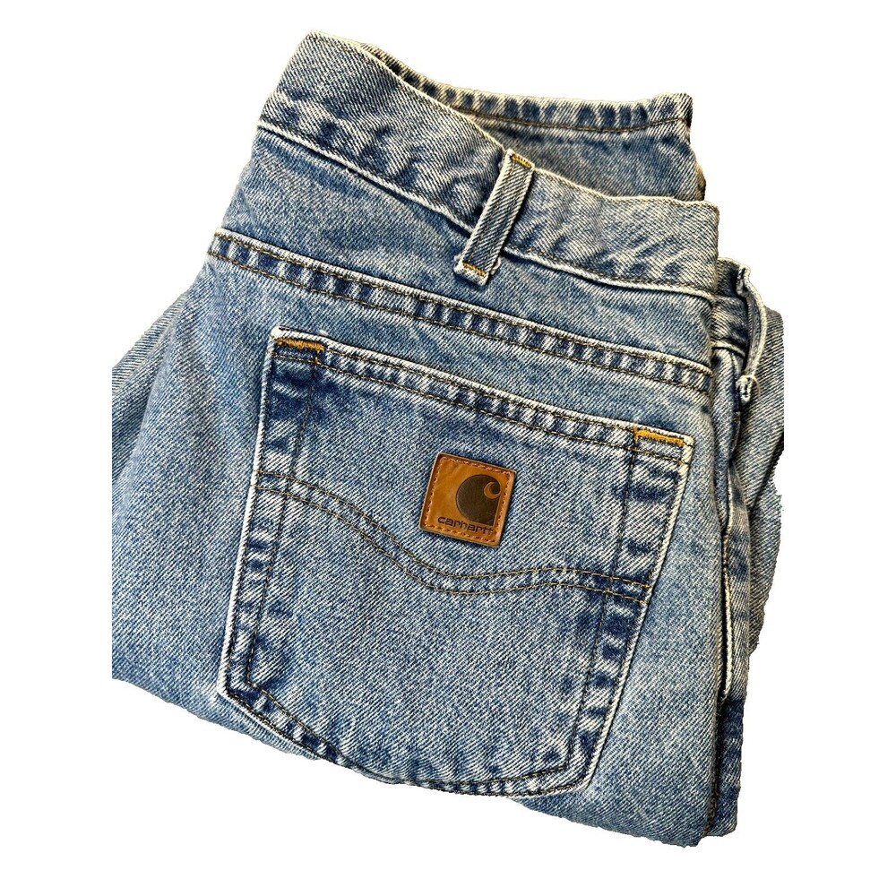 Carhartt Men’s Traditional Fit Straight Leg Denim Jeans Light Wash 34 x 30